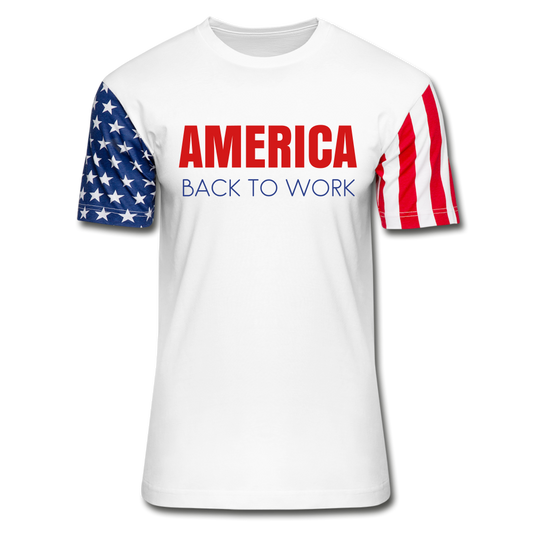 AMERICA - Back to Work Stars & Stripes T-Shirt-Stars & Stripes T-Shirt-PureDesignTees