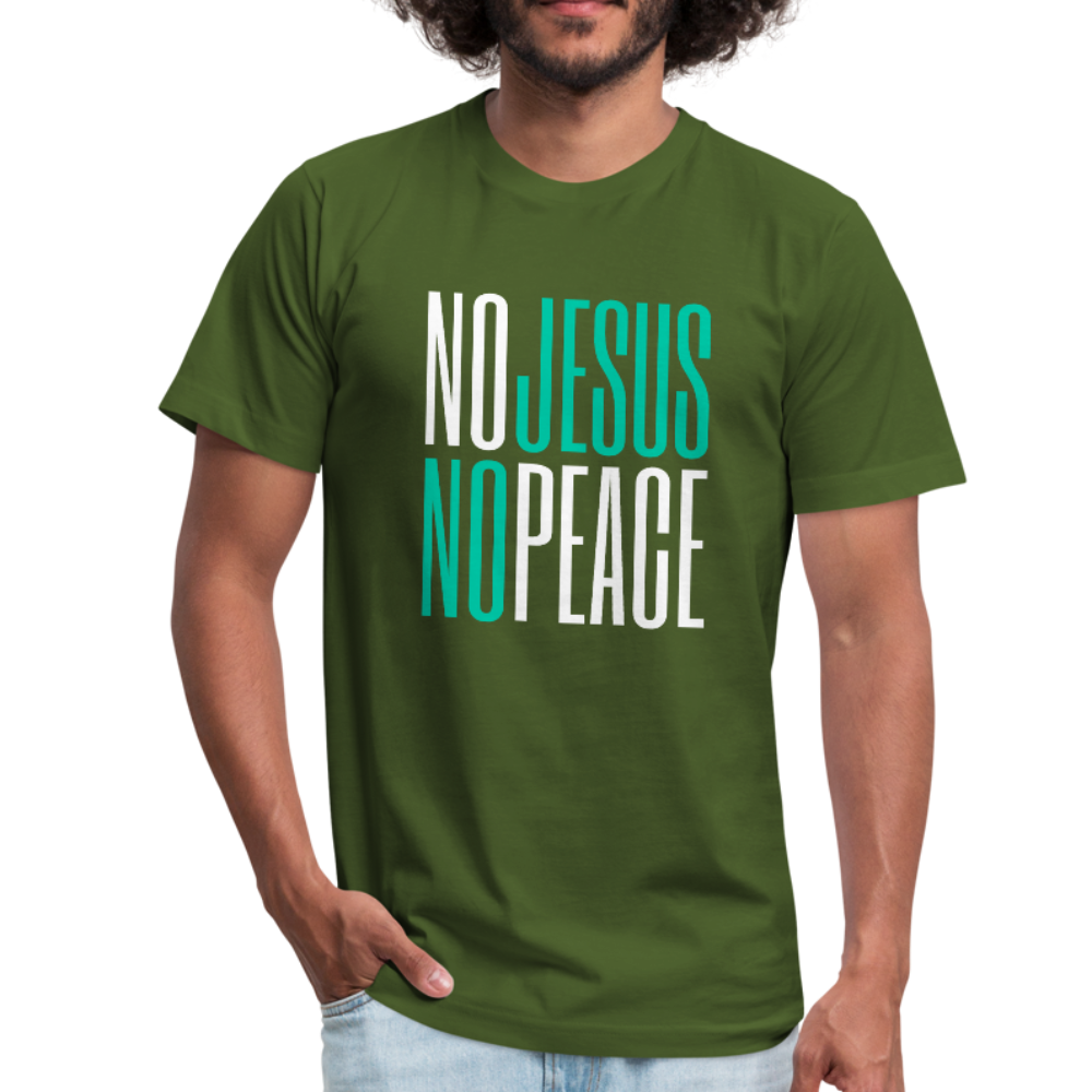 Know Jesus Know Peace Unisex Jersey T-Shirt by Bella + Canvas-Unisex Jersey T-Shirt by Bella + Canvas-PureDesignTees
