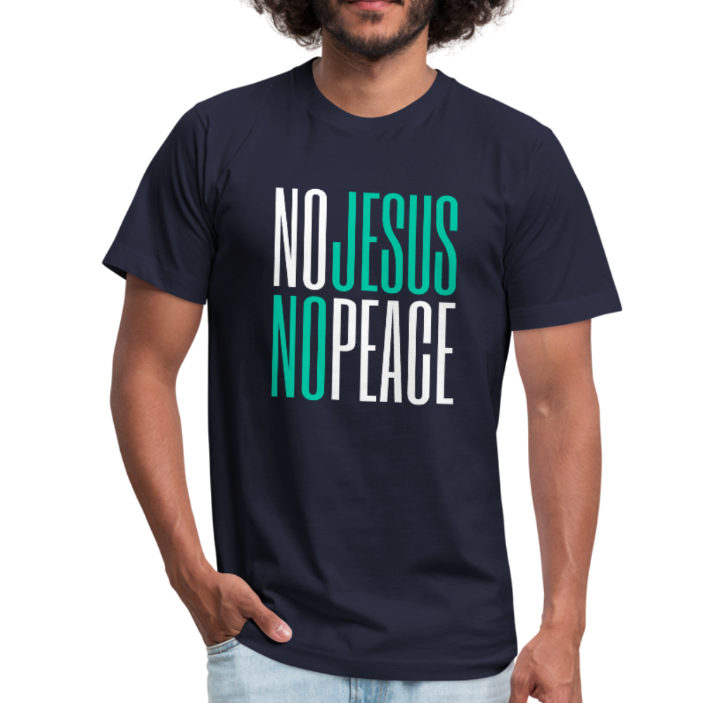 Know Jesus Know Peace Unisex Jersey T-Shirt by Bella + Canvas-Unisex Jersey T-Shirt by Bella + Canvas-PureDesignTees