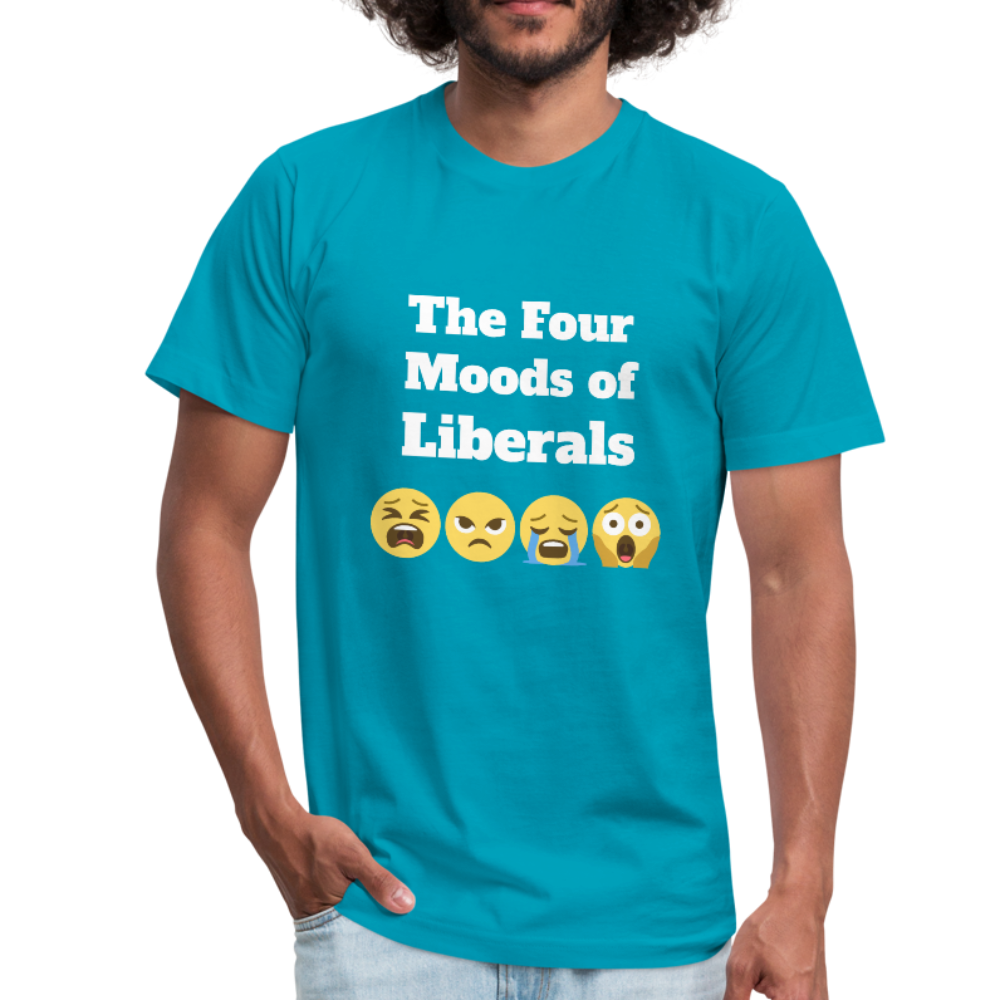 The Four Moods of Liberals Unisex Jersey T-Shirt-Unisex Jersey T-Shirt by Bella + Canvas-PureDesignTees