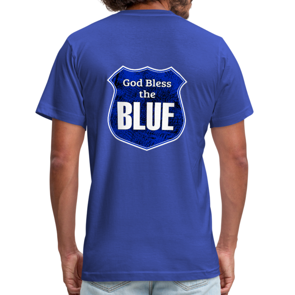 God Bless the Blue Unisex Jersey T-Shirt-Unisex Jersey T-Shirt by Bella + Canvas-PureDesignTees