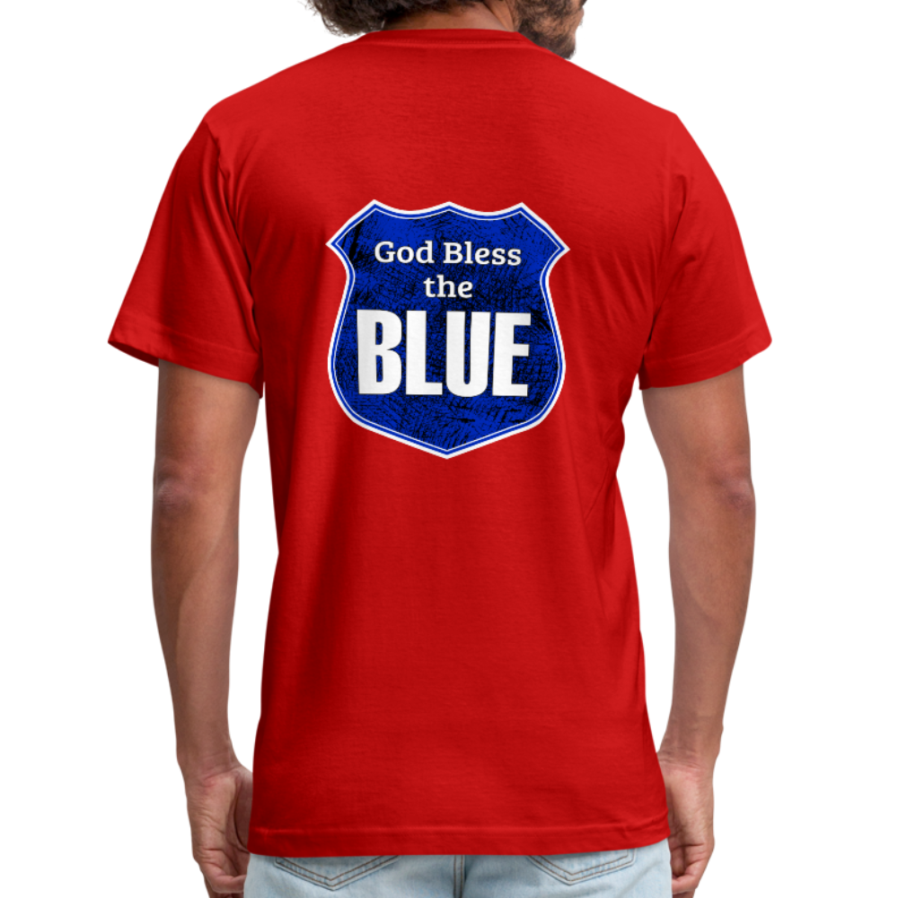 God Bless the Blue Unisex Jersey T-Shirt-Unisex Jersey T-Shirt by Bella + Canvas-PureDesignTees