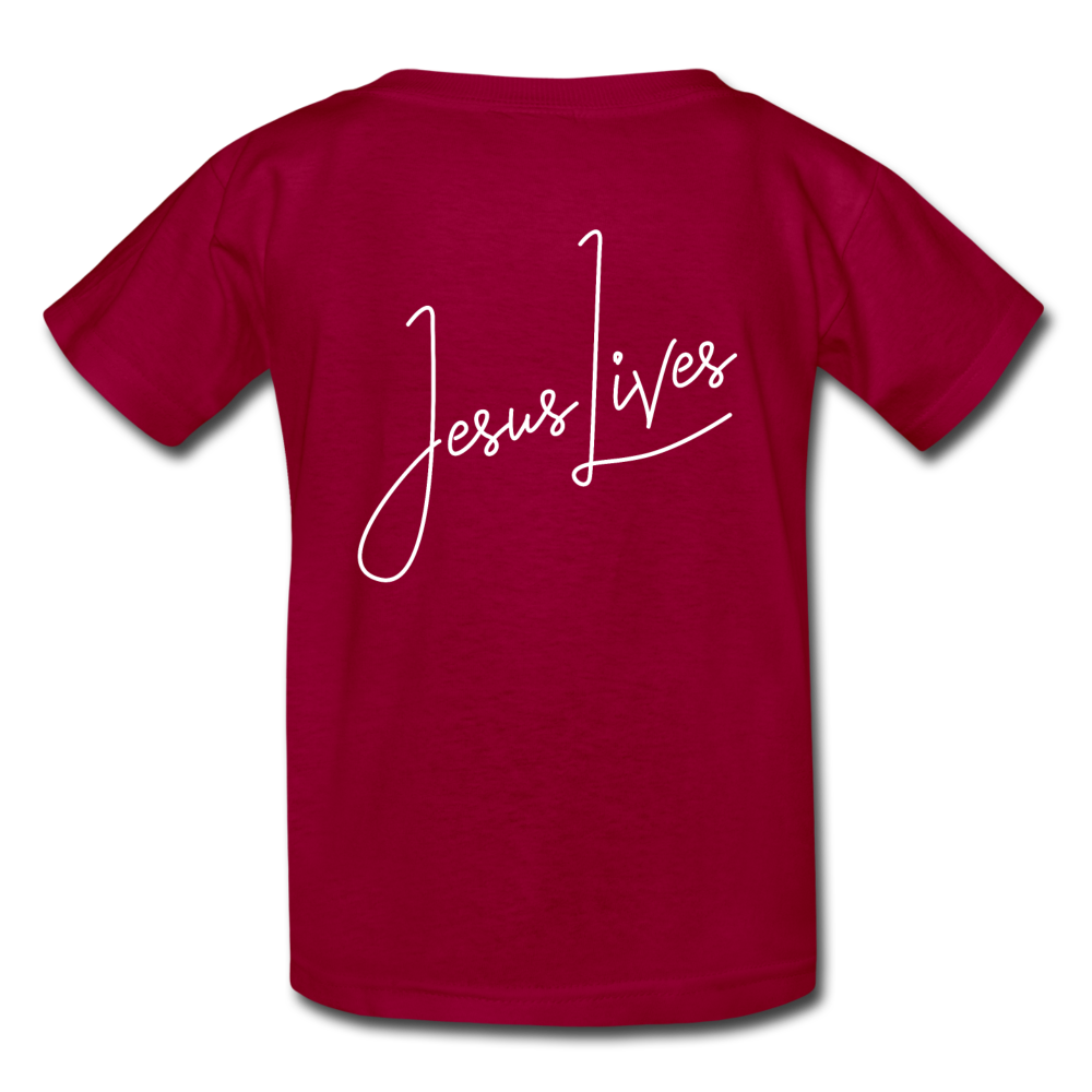 Jesus Lives Kids' T-Shirt-Kids' T-Shirt | Fruit of the Loom 3931B-PureDesignTees