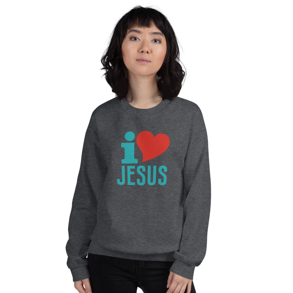 I Heart Jesus Unisex Sweatshirt-Sweatshirt-PureDesignTees
