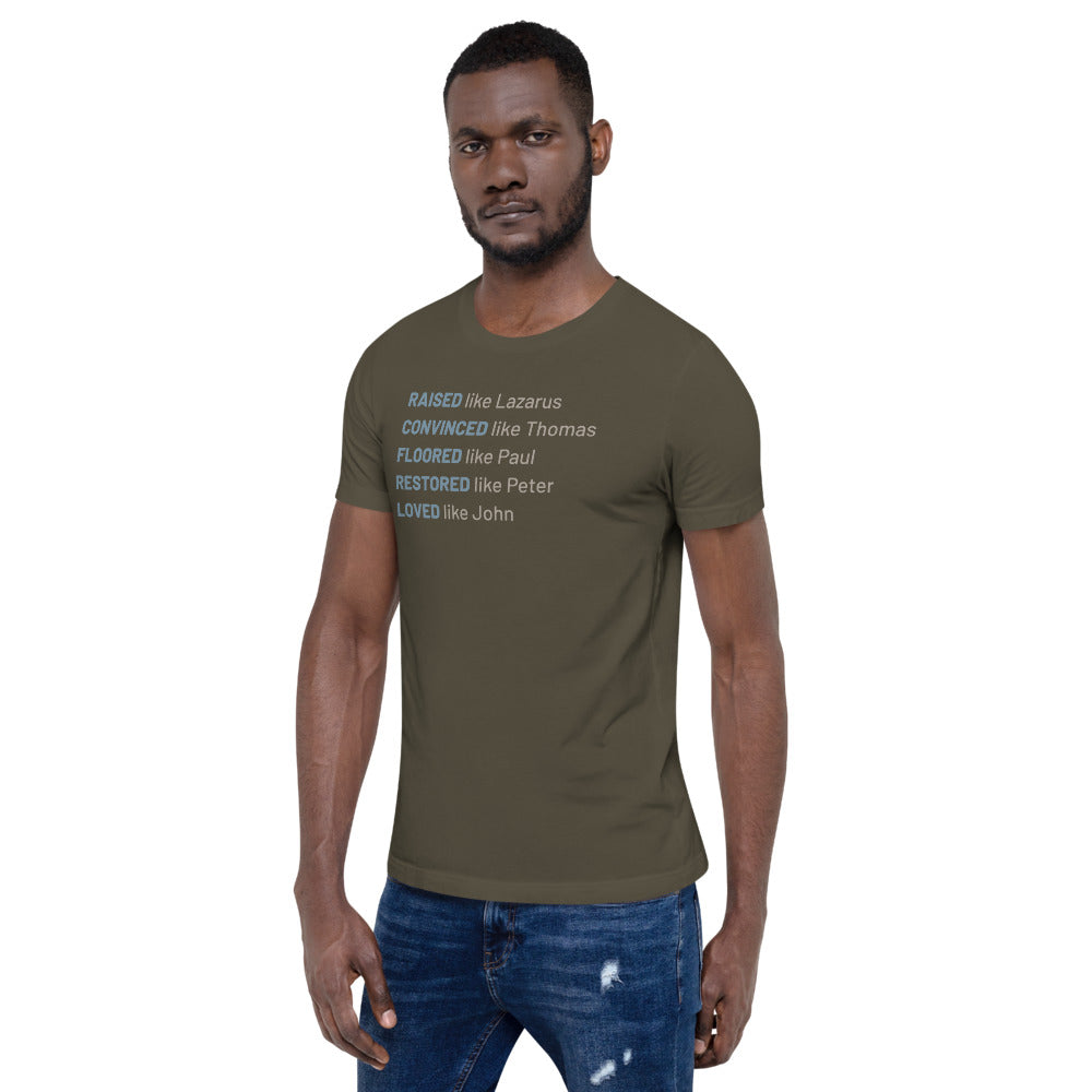 Raised Like Lazarus Short-Sleeve Unisex T-Shirt-T-shirt-PureDesignTees