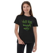 Load image into Gallery viewer, Hate Less Snuggle More Youth jersey t-shirt-PureDesignTees
