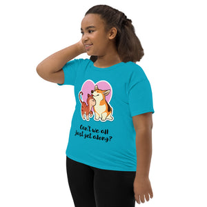 Can't We All Just Get Along? Youth Short Sleeve T-Shirt-Shirts & Tops-PureDesignTees